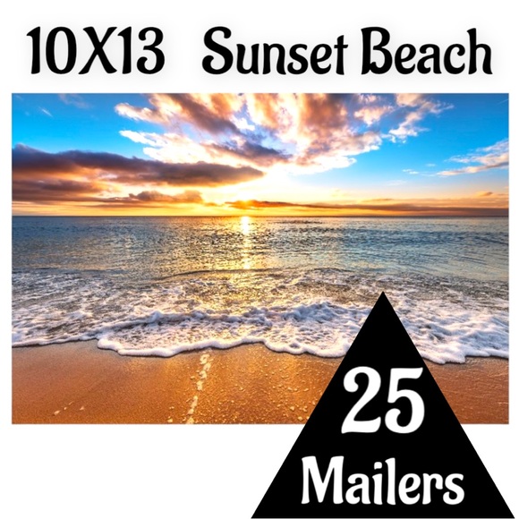 25 10X13 Poly Mailers Sunset Beach Flat Shipping Envelopes PRICE IS FIRM - Picture 5 of 10